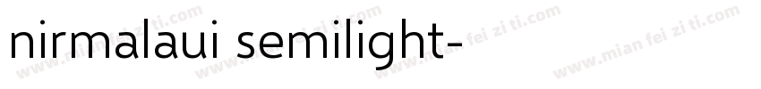 nirmalaui semilight字体转换
